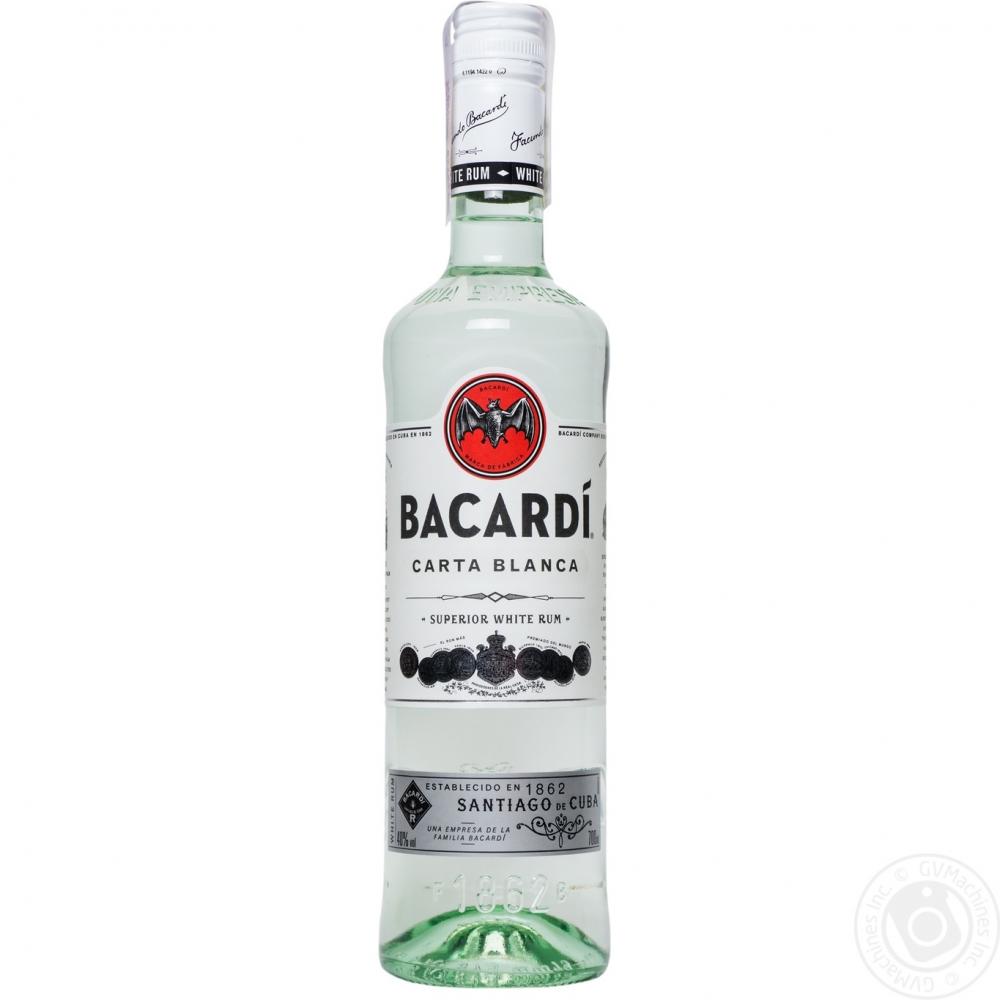 Bacardi Carta Blanca 37,5% 0,7l (čistá fľaša) 