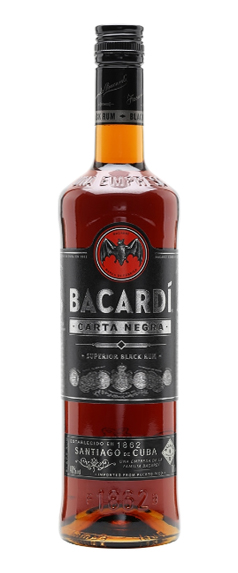 Bacardi Carta Negra 37,5% 0,7l (čistá fľaša)