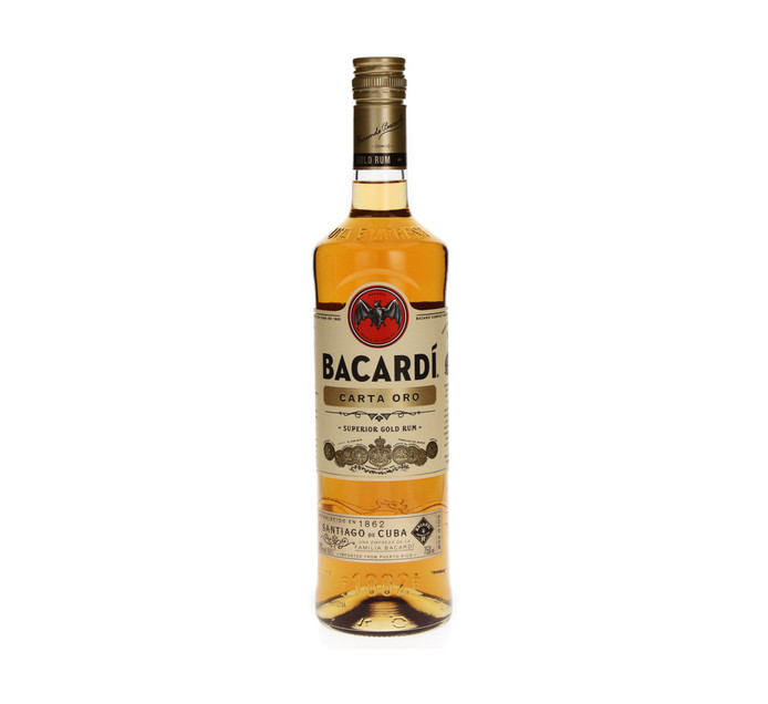 Bacardi Carta Oro 37,5% 0,7l (čistá fľaša)