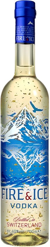 Vodka Fire & Ice Gold Premium 40% 0,7l (čistá fľaša)