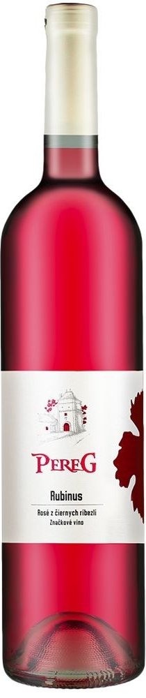 Pereg Rubinus rosé z čiernych ríbezlí značkové víno 0,75l